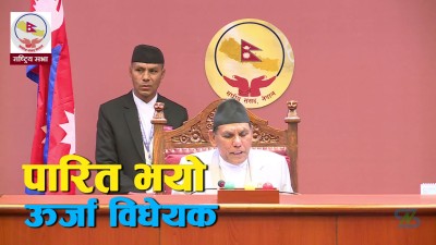  राष्ट्रिय सभाबाट नवीकरणीय ऊर्जा तथा ऊर्जा दक्षतासम्बन्धी विधेयक पारित 